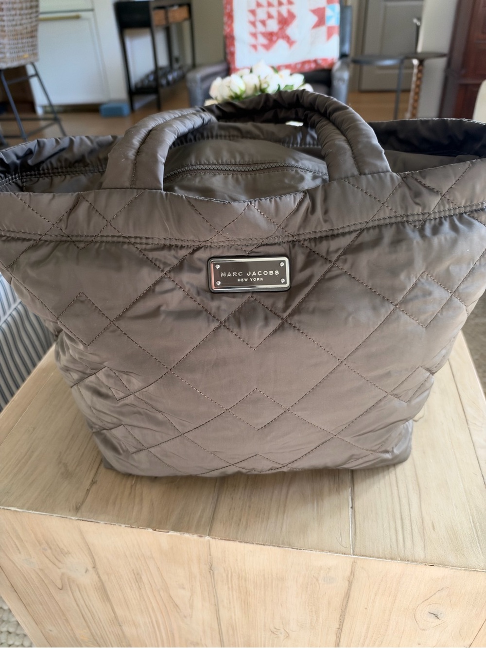 Marc Jacobs Quilted green tote bag